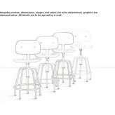 A stool with adjustable height and backrest Lampasas