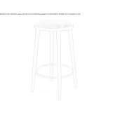 Tall wooden stool with integrated cushion Zmajevo