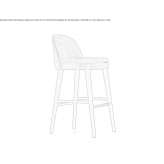 High stool with footrest Heby