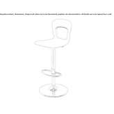High stool with adjustable height and footrest Chirpar