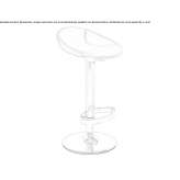 Upholstered, leather stool with adjustable height Ringling