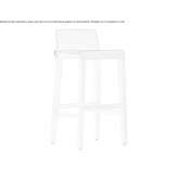 High fabric stool with footrest Rzewnie