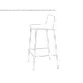 Polypropylene stool with footrest Marcala