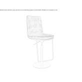 Bar stool with adjustable height and backrest Villadoz