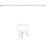Low stool upholstered in fabric Lurano