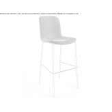 High, fabric stool with backrest Tarkio
