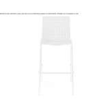 Stool with backrests made of high-quality technopolymer Eslettes