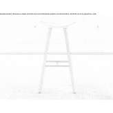 High stool made of polypropylene and oak wood Savoy