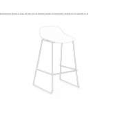 Bar stool made of polypropylene with footrest Tatui