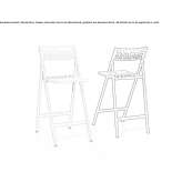 Tall, foldable metal stool Vishow