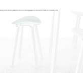 Low stool in fabric and oak wood Savoy
