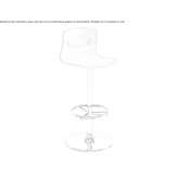 Technopolymer swivel stool with backrest Gigant