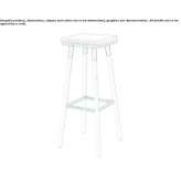 High stool with integrated cushion Authie