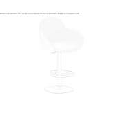 Upholstered stool with adjustable height and backrest Terroba