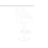 Upholstered leather stool with gas lift Sonta