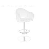 Upholstered swivel stool with armrests Trsic