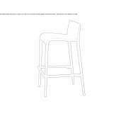 Polypropylene stool with footrest Vacareni