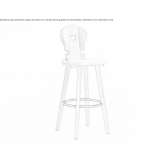 Wooden bar stool with footrest Vadue