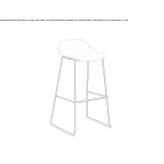Bar stool made of polypropylene with footrest Tatui