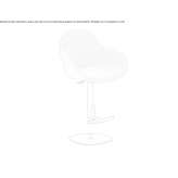 Upholstered stool with gas lift Villodre