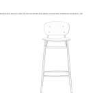 Tall ash stool with integrated cushion Sturkoe