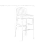 Upholstered stool with backrest and footrest Stanghe