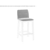 High, fabric stool with backrest Yavoriv
