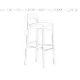Tall bar stool with footrest Meydan
