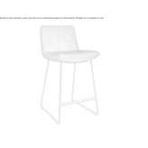 Taboret materiałowy na podstawie sanek z podnóżkiem Salguero