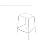 Polypropylene stool with footrest Sneek