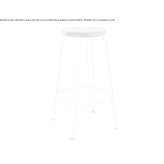 High stool made of metal and Lloyd loom with footrest Brovst