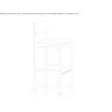 Bar stool with footrest Faido