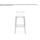 High stool with integrated cushion Stirling