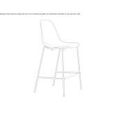 High stool made of polypropylene Tufillo