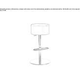 Height adjustable stool Lurano