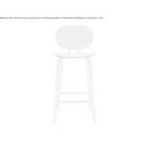 Wooden bar stool with footrest Ceauru