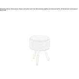 Low stool upholstered in fabric Lurano