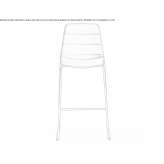 High stool made of eco-leather with a footrest Elvanli