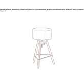 Height adjustable stool Lurano