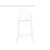 Sleigh-shaped bar stool with footrest Wagna
