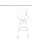 Swivel bar stool with backrest Louros