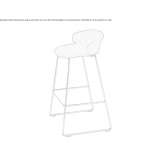 High fabric stool on a sleigh base Fritch