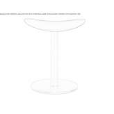 Low, upholstered steel stool Soleuvre
