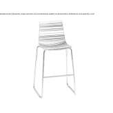 Technopolymer stool with a high base Vipiteno