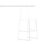 Technopolymer stool with a high base Silves