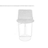 High stool with backrest Salguero