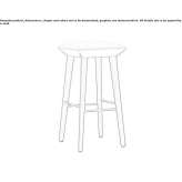 High stool upholstered with fabric Meudon