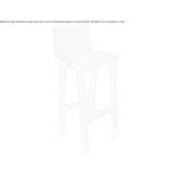 Wooden stool with integrated cushion Charala