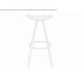 High trestle stool made of steel and fabric Soleuvre