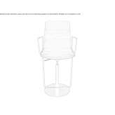 Bar stool with height adjustment and armrests Wagna